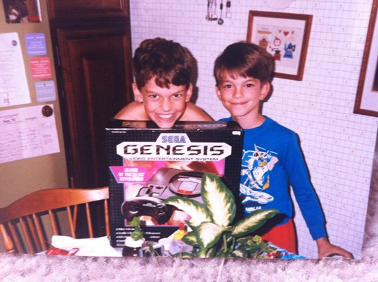 Evan and I ready to do some damage on our new Sega!