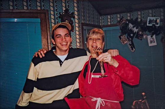 Evan and my Mom on New Years - he was part of the family