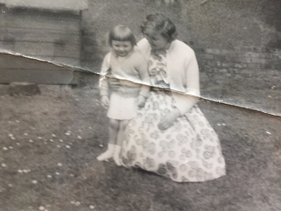 Anne with her Daughter Rhonda, my mum.