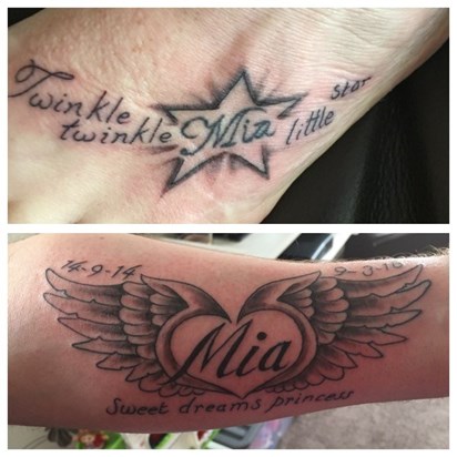 Mummy and daddy's tattoo we had done today for you princess xxxxx