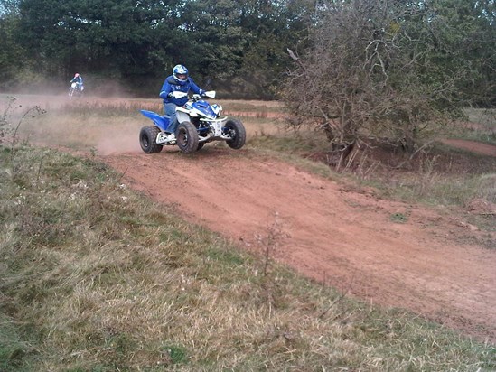 Anthony jumping on his quad