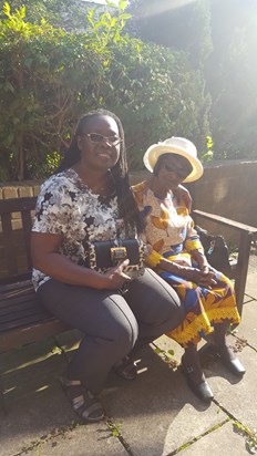 Mom and her daughter Yvonne in 2018.