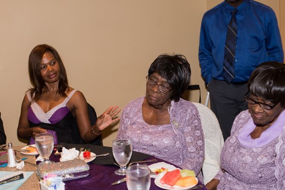 Mom, Aunt Agnes and daughter Donna at 90th birthday celebration in 2017