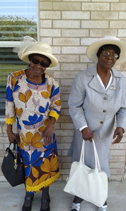 The twins on their way to church in texas