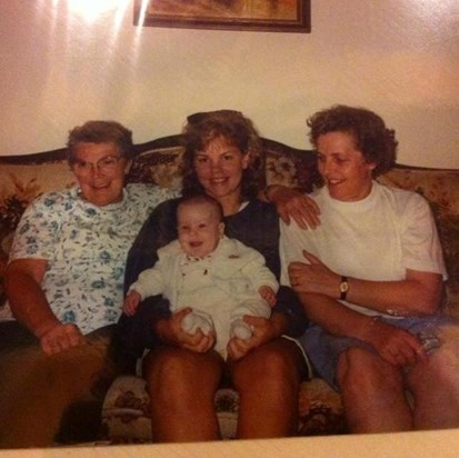 Baby Deedi held by Cathy with Grandma Diane and Great Grandma Congdon