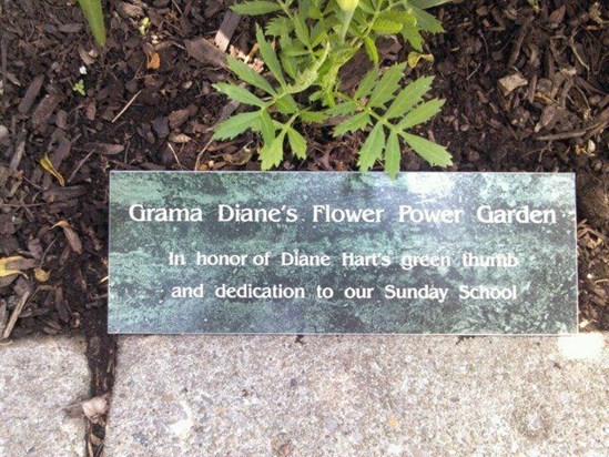 The garden in front of the church is dedicated to her.