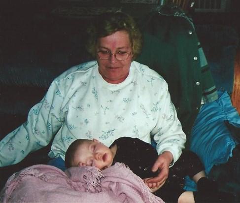 Sleepy Taylor with Grandma Diane
