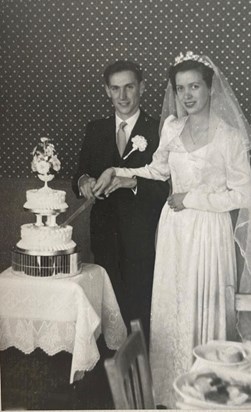 Mum and dad's wedding in October 1954