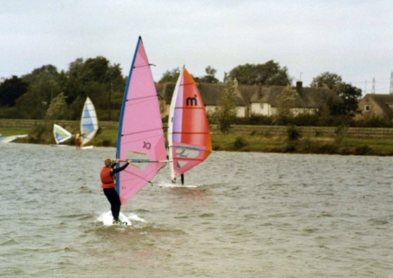 Jill windsurfing