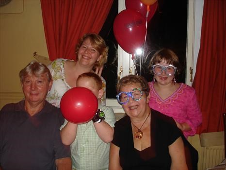 With Brian, Jane, Holly and Ben (behind balloon!)