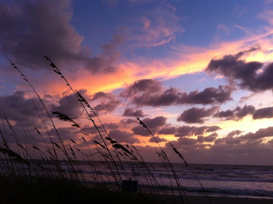 Sun set on the West Coast of Florida Oct. 2011  were Grace's Memorial Bench is!