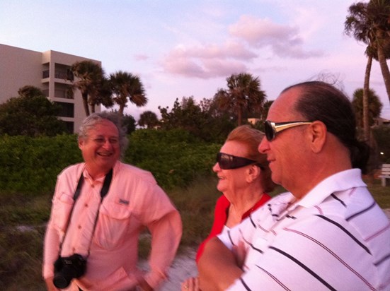 We went to see the sunset at Grace's Bench with Jack, Wilma (Grace's Mom) Larry and I (Linda Perry).