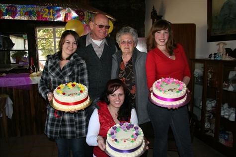 Eldest granddaughters 21st - all in July 09. Mum baked and Dad help with baking & decorating