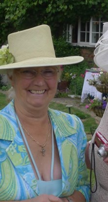 Love this picture of Mary Ann at our wedding. She had spent the whole morning making a beautiful flower arch for us with so much love and care and then arrived looking fabulous! 