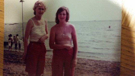 Tina and Shirley. Southend 1980.