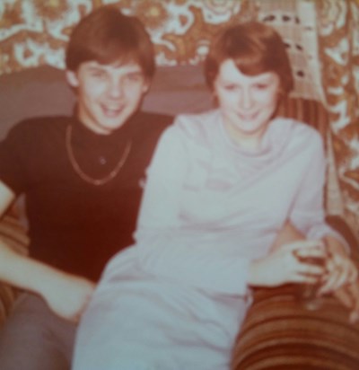 Before we were married in 1979 and could both fit comfortably in the same armchair :-)