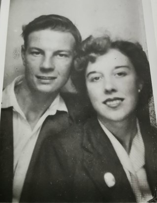 Roy and Brenda on their honeymoon 1954