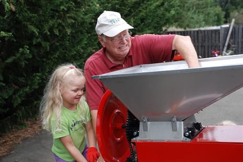 Crushing the grapes