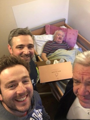 Visiting Dad with the lads