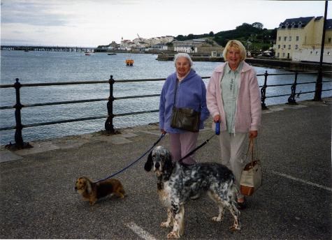 Shirley with her Mum ,Lilly and Jemma in one of her favourite places Swanage.