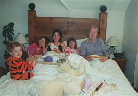 breakfast in bed:)- mothers day 2003