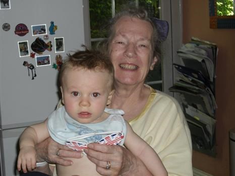 Sheila and grandchild #12, Sam.