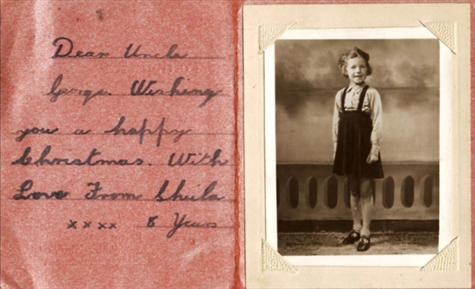 Sheila aged 8 years & a letter to her Uncle George