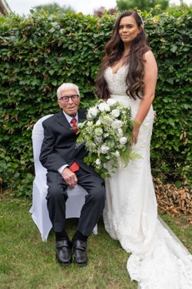 Dad with Courtenay at her wedding - 24th June 2023