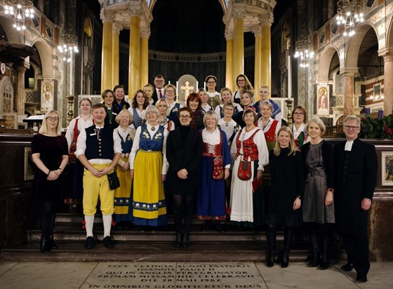 Lucia celebration in Westmister Cathedral 2018