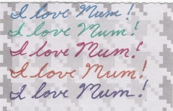 I love mum! in Brian's handwriting :)