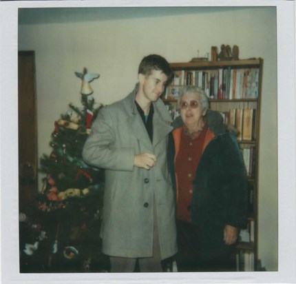 Brian and Grandma Everett Dec 1988