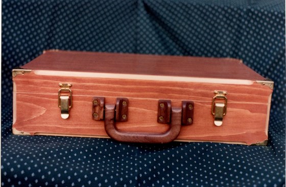 Wooden briefcase