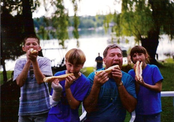 foot-long hot dogs