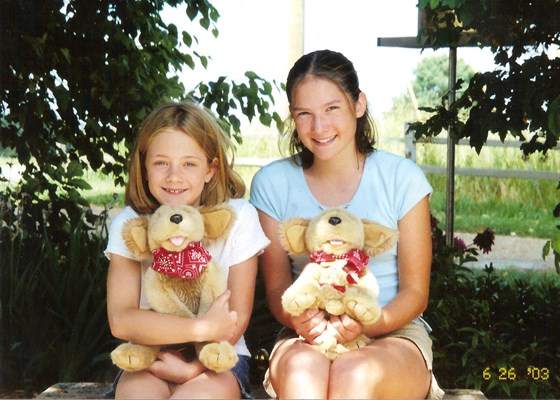 Makayla, Amanda & their pups ~ A fun summer visit 2003