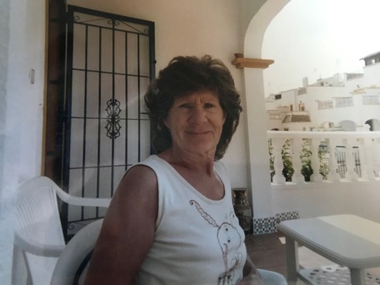 Dorothy outside her Torrevieja home