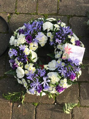 Flowers from Joyce, Pete and family