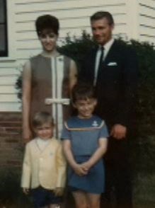 As a Young Father - Glenn, Linda, Mark and Kim(berly) at Easter 1