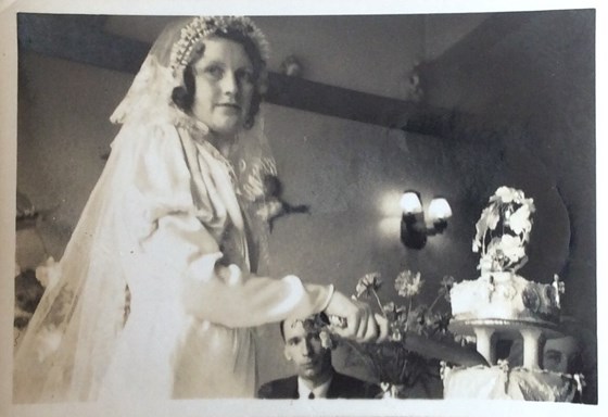 Marilyn’s Mother, Nell on her wedding day.  I had not previously realised the likeness to Marilyn x