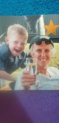 Guy and Granny on a boating holiday in 2003