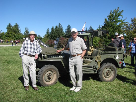  British Car Day 2009 with Alan. "A Jeep, a British car?"  Maurice watched American Servicemen build these from parts shipped in crates in Ormeau Park, Belfast during the war.