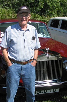 Car show time again. He liked cars but loved aeroplanes.