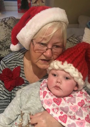 Nanny & Sophie balancing our hats!...our last Christmas, My precious girl!