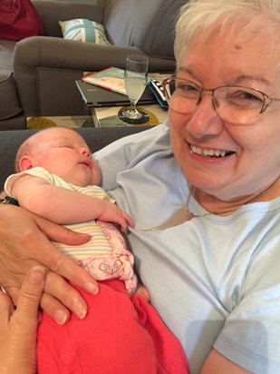 Granny Mary and new baby Molly