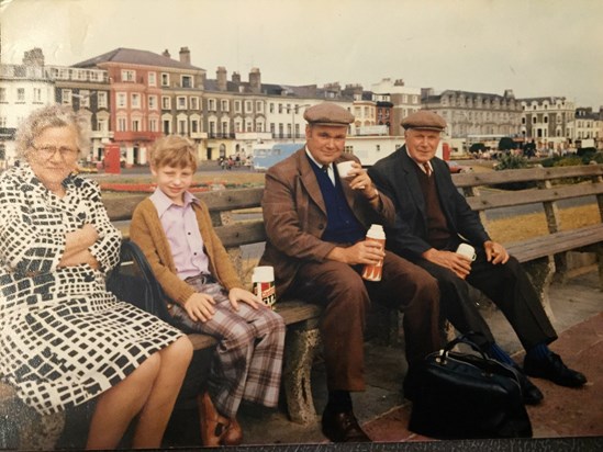 Brian was a lovely man and a loyal family friend. He was a true friend to both my late grandmother and mother. Picture taken Great Yarmouth ~1978. (L-R) my grandmother Bertha McCartin, myself, Brian and his father Charles.