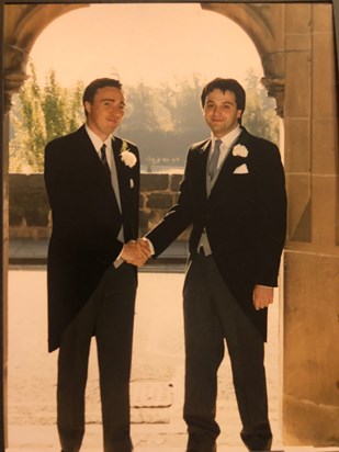 Stephen (Best man) & Chris (Groom) 1989