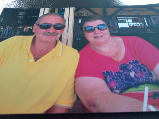 Dad with mam on our family holiday in Bulgaria, June 2014