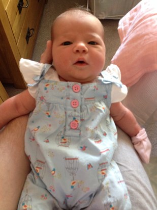 Hello bampy! Well here she is dad, your beautiful granddaughter Hollie Susan Moverley. I would give anything for you to be here to meet her. I'll make sure she knows all about you as she grows up. Love you always, Tina xxxxx