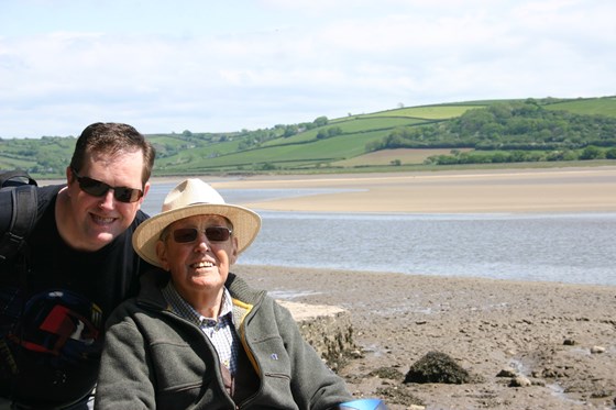 Me and Dad on holiday in Wales the day before his birthday