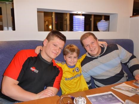 Jack with big brothers Darren and Daniel