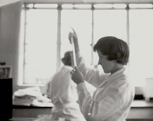 Chris in the lab, 1961
